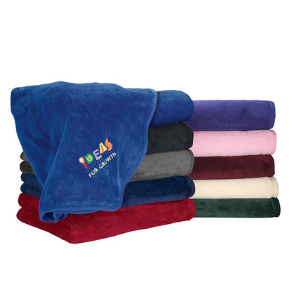 Micro-Plush Fleece Blanket with Carry Bag