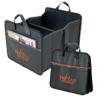 Collapsible Two-Compartment Car Organizer
