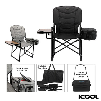 Steel Camping Chair with 18-Can Cooler