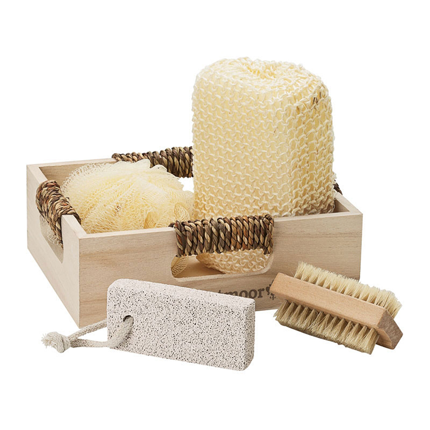 4-Piece Wooden Box Spa Set