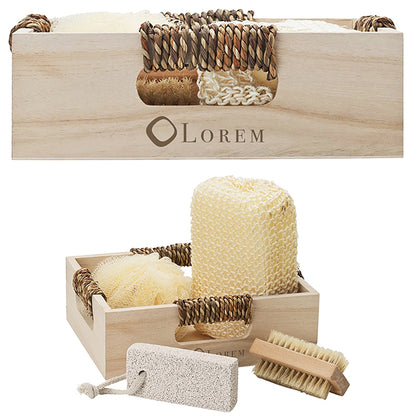 4-Piece Wooden Box Spa Set - GR6404