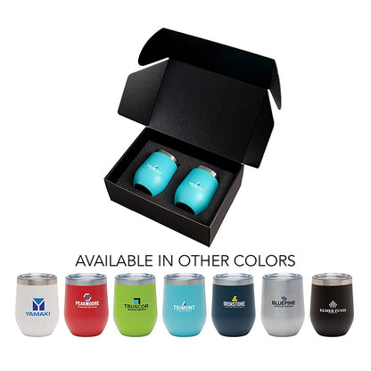 Powder-Coated Wine Tumbler Gift Set