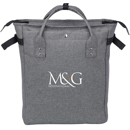 Convertible Heathered Backpack Tote - KB5202S