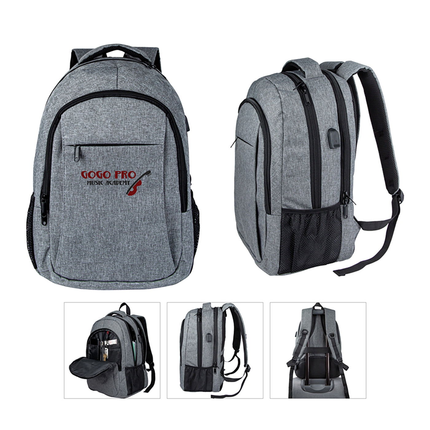 300D Polyester USB Charging Backpack