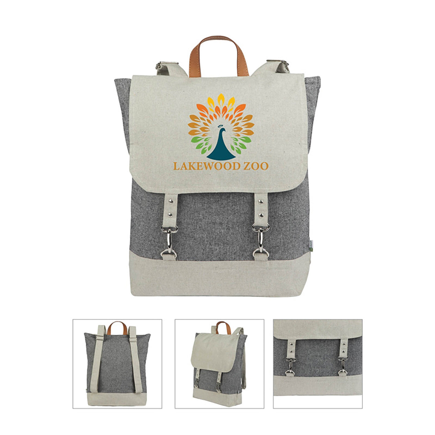 8oz Recycled Cotton Drawstring Backpack