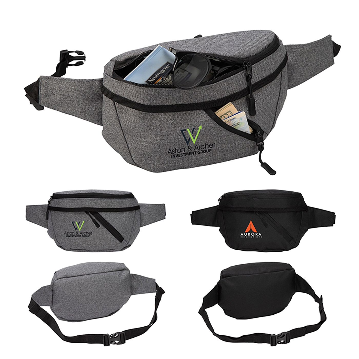 600D Poly Crossbody Waist Bag