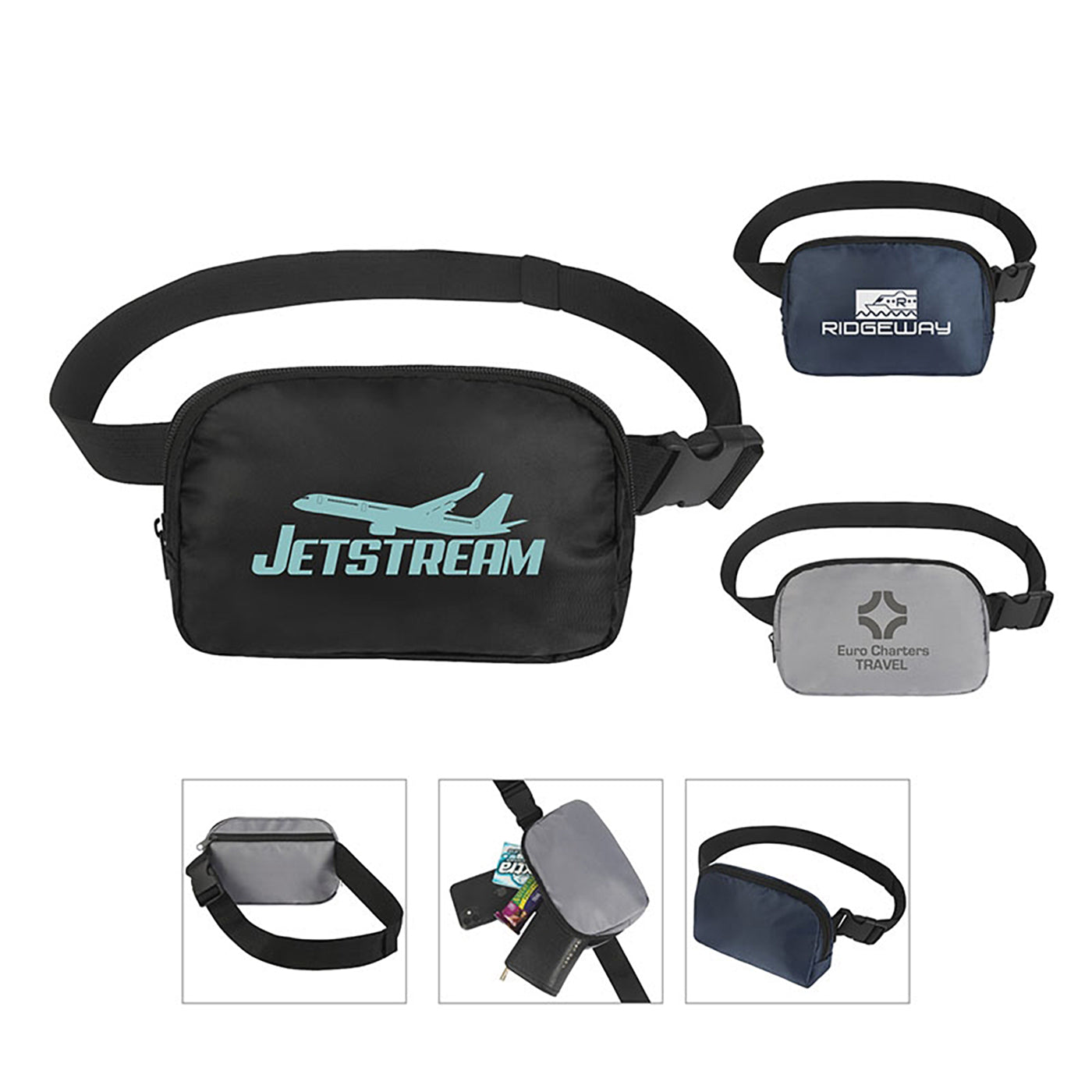 230T Twill Poly Belt Bag