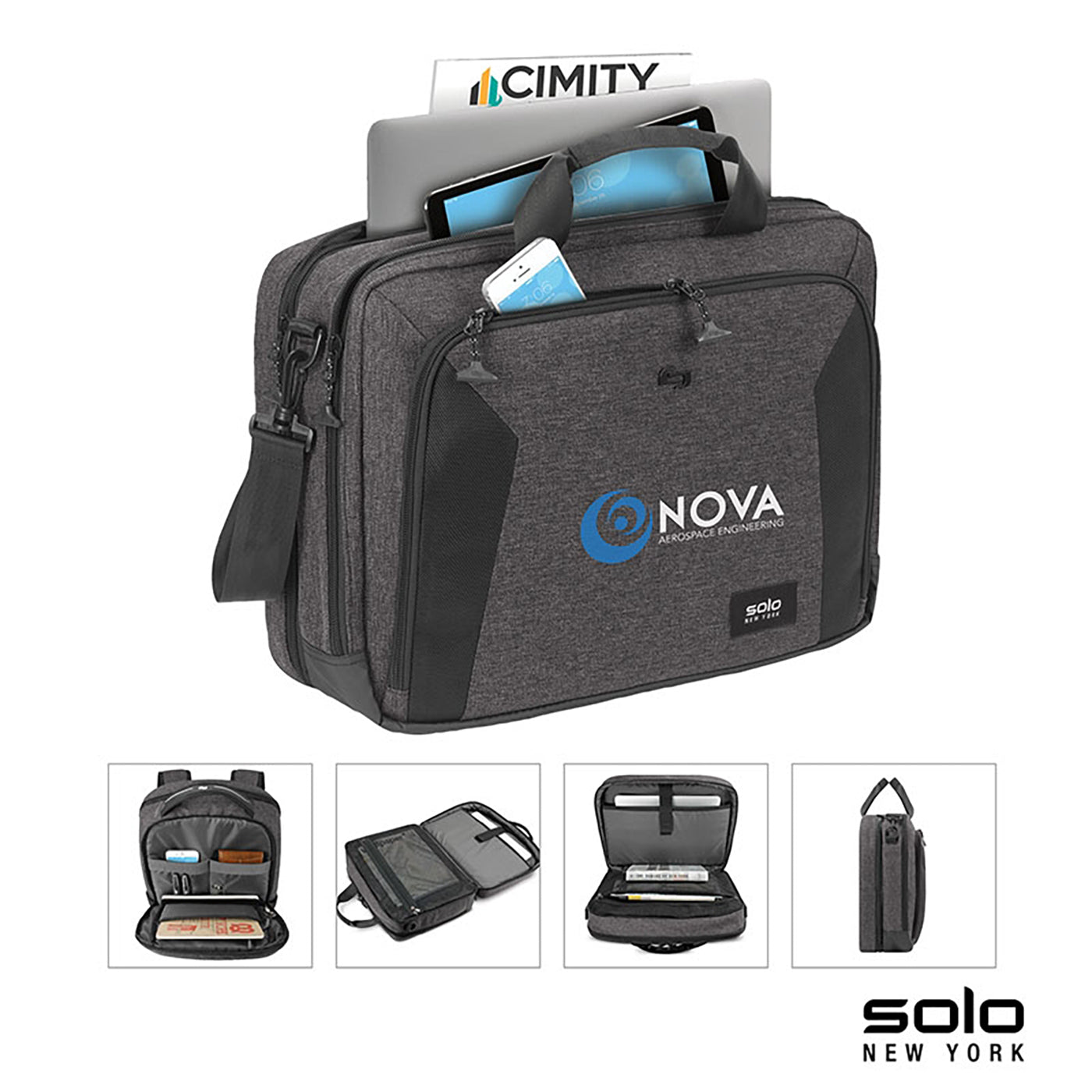 TSA-Friendly 1680D Poly Briefcase