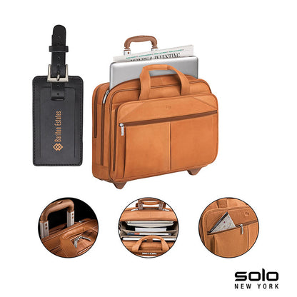 Full-Grain Leather Rolling Case
