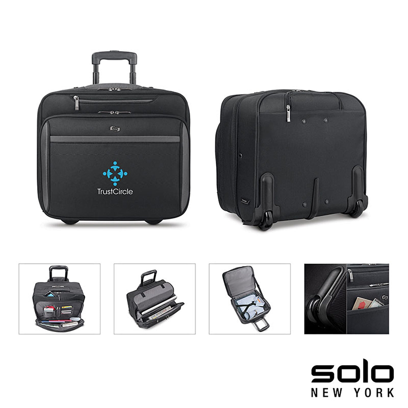 Polyester Overnighter Case with Removable Laptop Sleeve