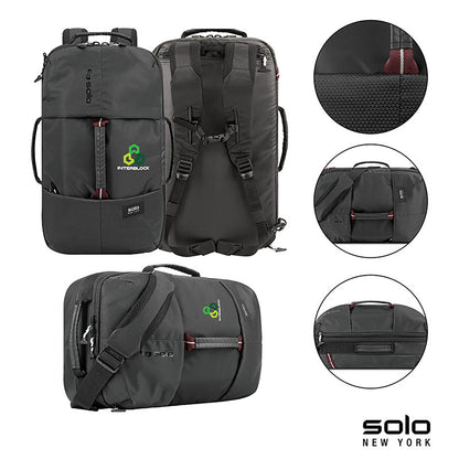 Convertible Nylon Backpack Duffel with Shoe Compartment