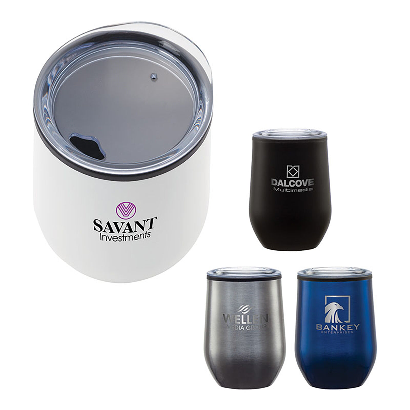 12oz Stainless Steel Tumbler with Clear Lid