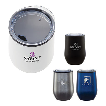 12oz Stainless Steel Tumbler with Clear Lid