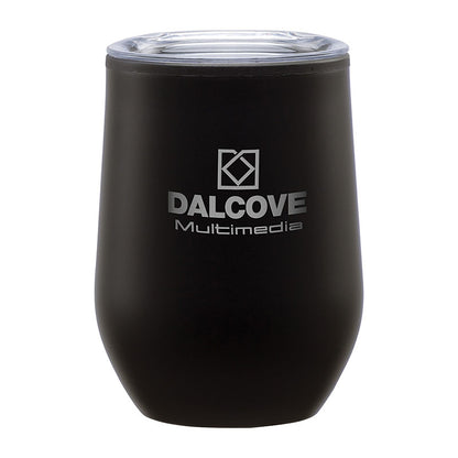 12oz Stainless Steel Tumbler with Clear Lid - KM2501B
