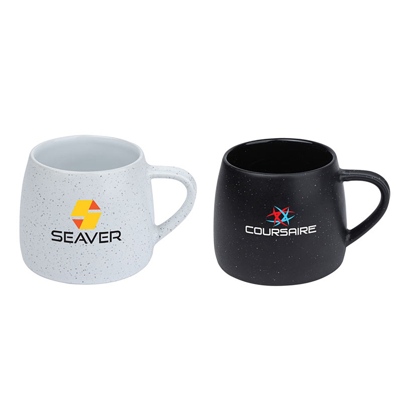 14oz Ergonomic Ceramic Mug with Matte Speckle