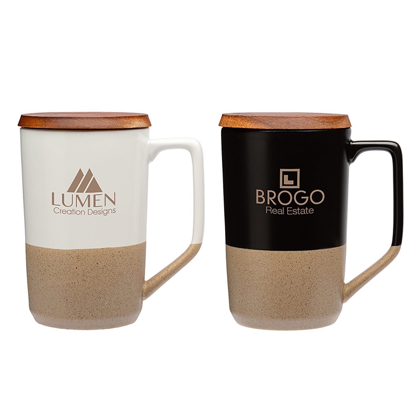 15oz Ceramic Mug with Acacia Wood Lid