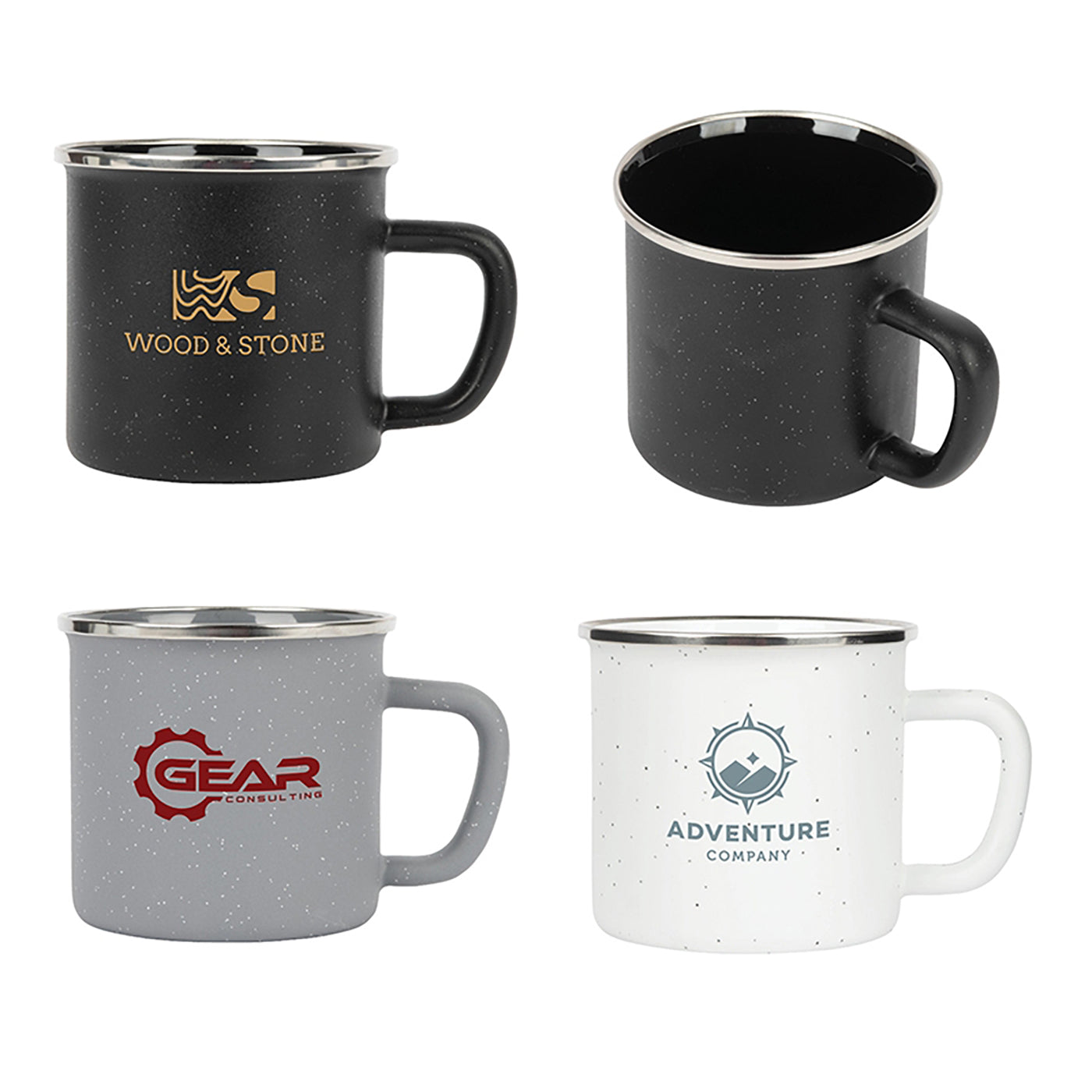 16oz Speckled Enamel Steel Rim Mug