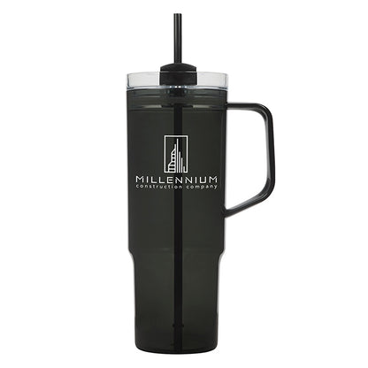 40oz AS Plastic Travel Mug with Straw - KM8108B