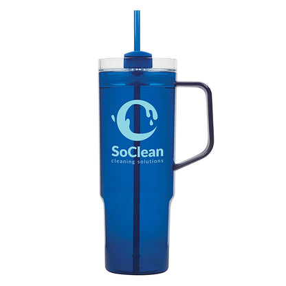 40oz AS Plastic Travel Mug with Straw - KM8108N