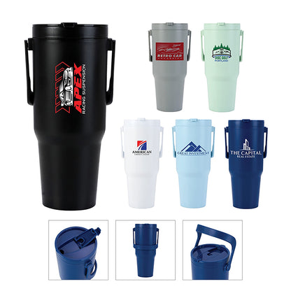 32oz Double Wall Polypropylene Flip-Top Mug