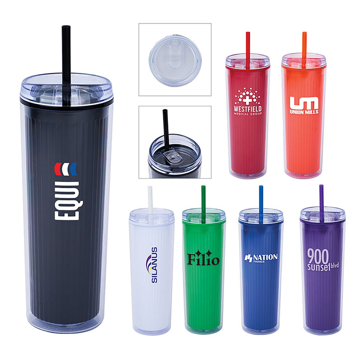 24oz Double Wall AS Plastic Tumbler