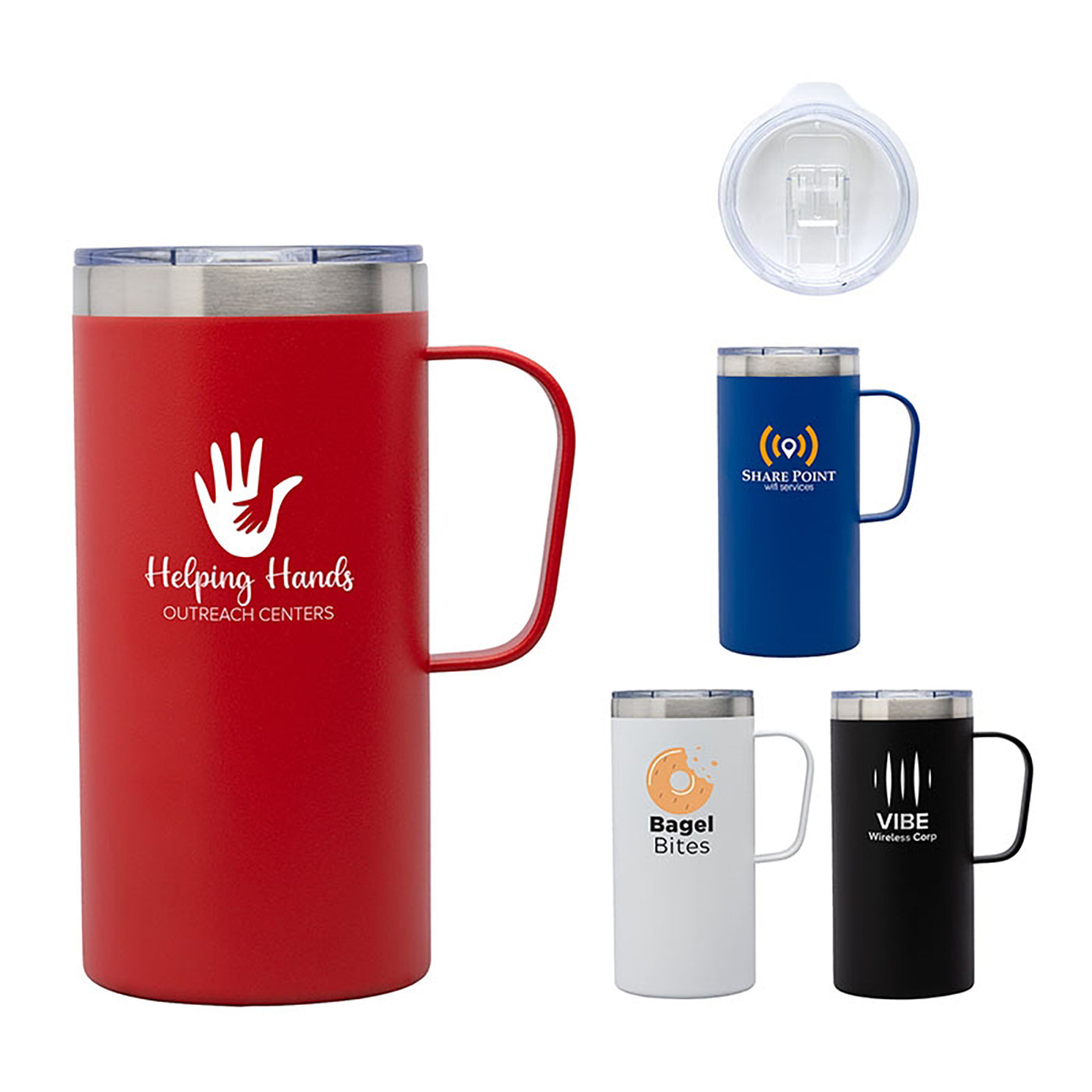 20oz Handled Stainless Steel Camping Mug