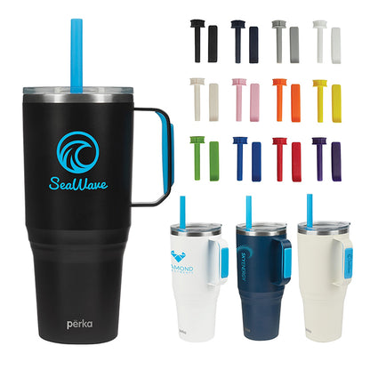 Portofino 36 oz. Double Wall Recycled Stainless Steel Travel Mug - KM8425