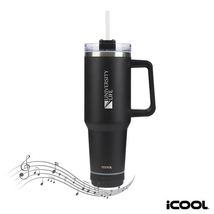Borrego 40 oz. Double Wall, Stainless Steel Travel Mug with Speaker - KM8426B
