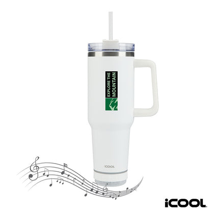 Borrego 40 oz. Double Wall, Stainless Steel Travel Mug with Speaker - KM8426W