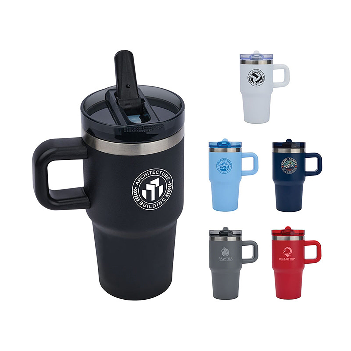 20oz Recycled Steel Travel Mug with Flip Straw
