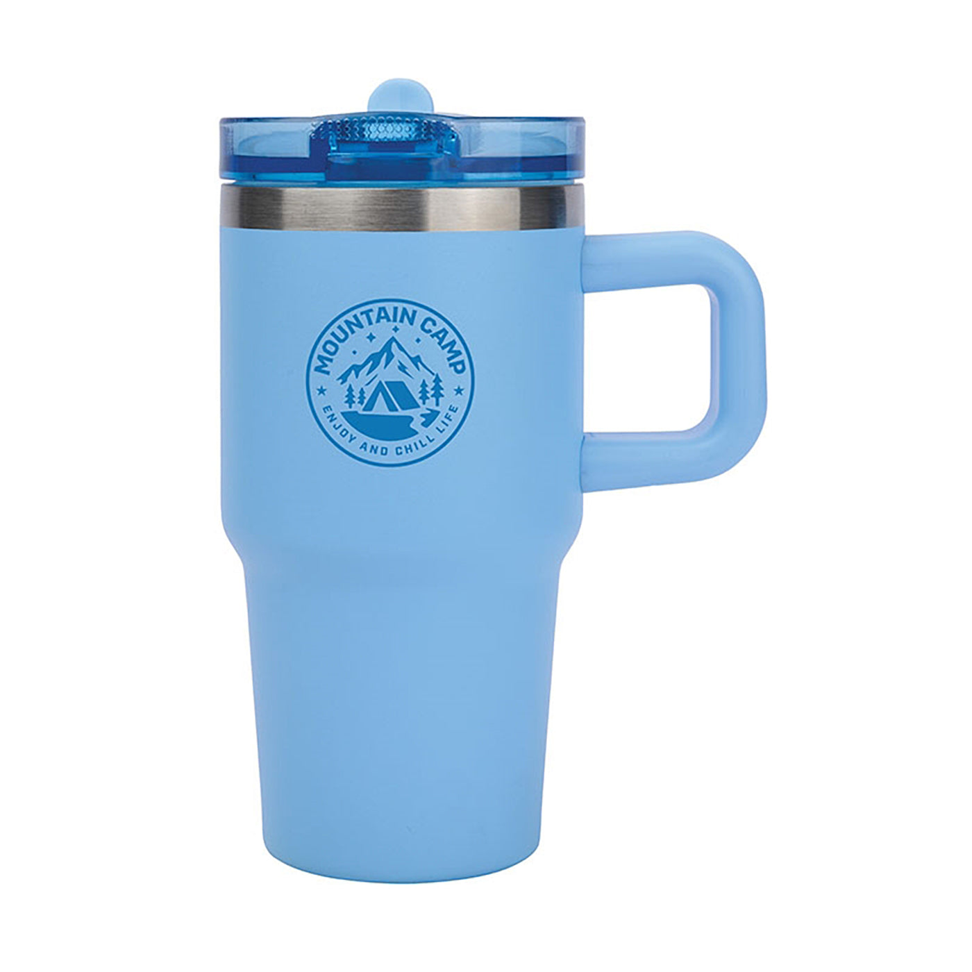 20oz Recycled Steel Travel Mug with Flip Straw - KM8433L