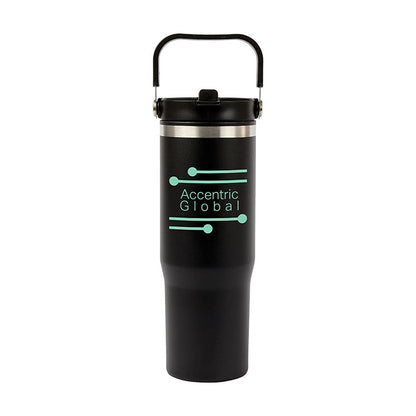 30oz Steel Water Bottle with Flip Straw - KM8512B