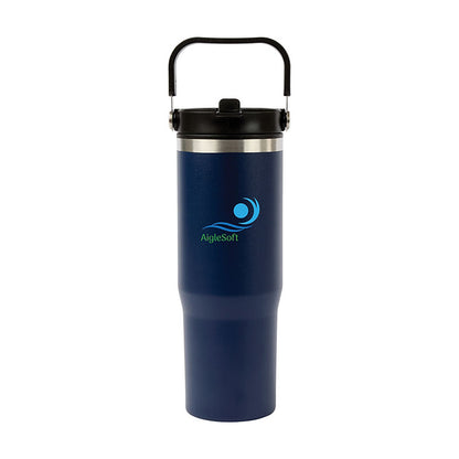 30oz Steel Water Bottle with Flip Straw - KM8512V