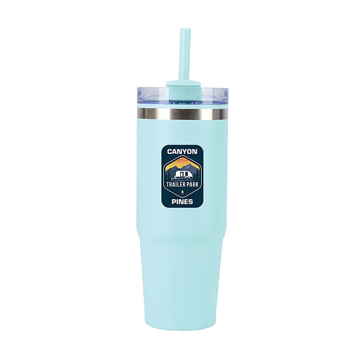 30oz Double Wall Steel Travel Tumbler with Straw - KM8514G
