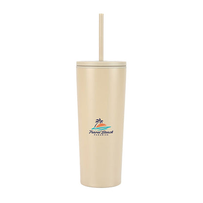 24oz Double Wall Steel Tumbler with Matching Straw - KM8515K