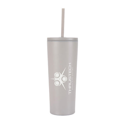 24oz Double Wall Steel Tumbler with Matching Straw - KM8515S