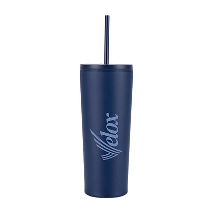 24oz Double Wall Steel Tumbler with Matching Straw - KM8515V
