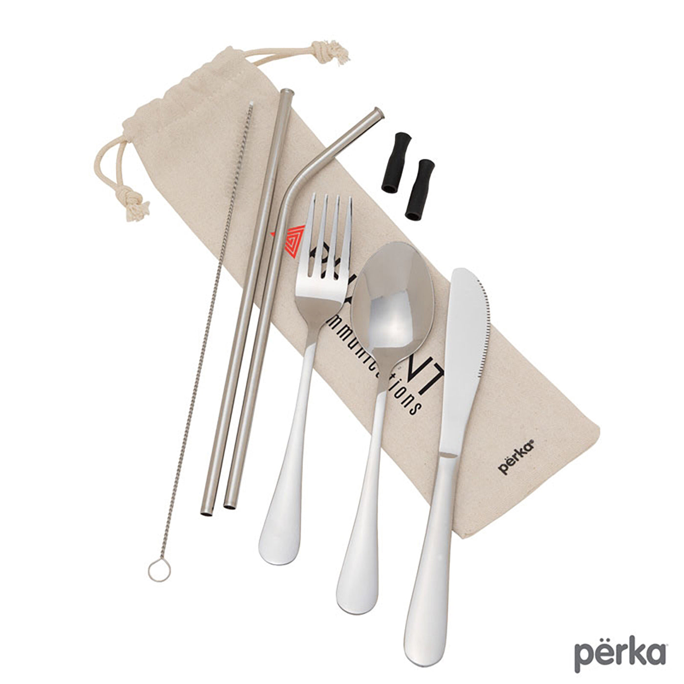 Castellana 6-Piece  Steel Straw & Utensil Set