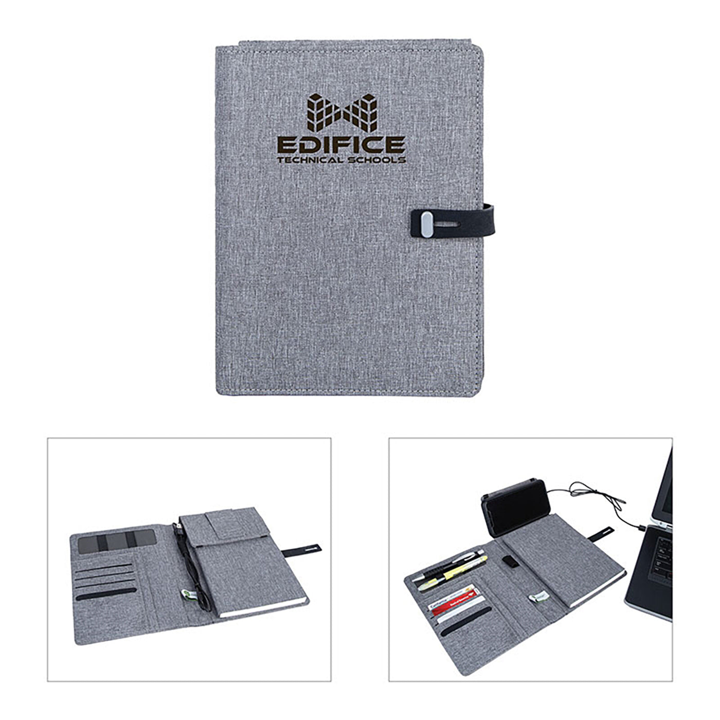 RPET Padfolio with Wireless Charger