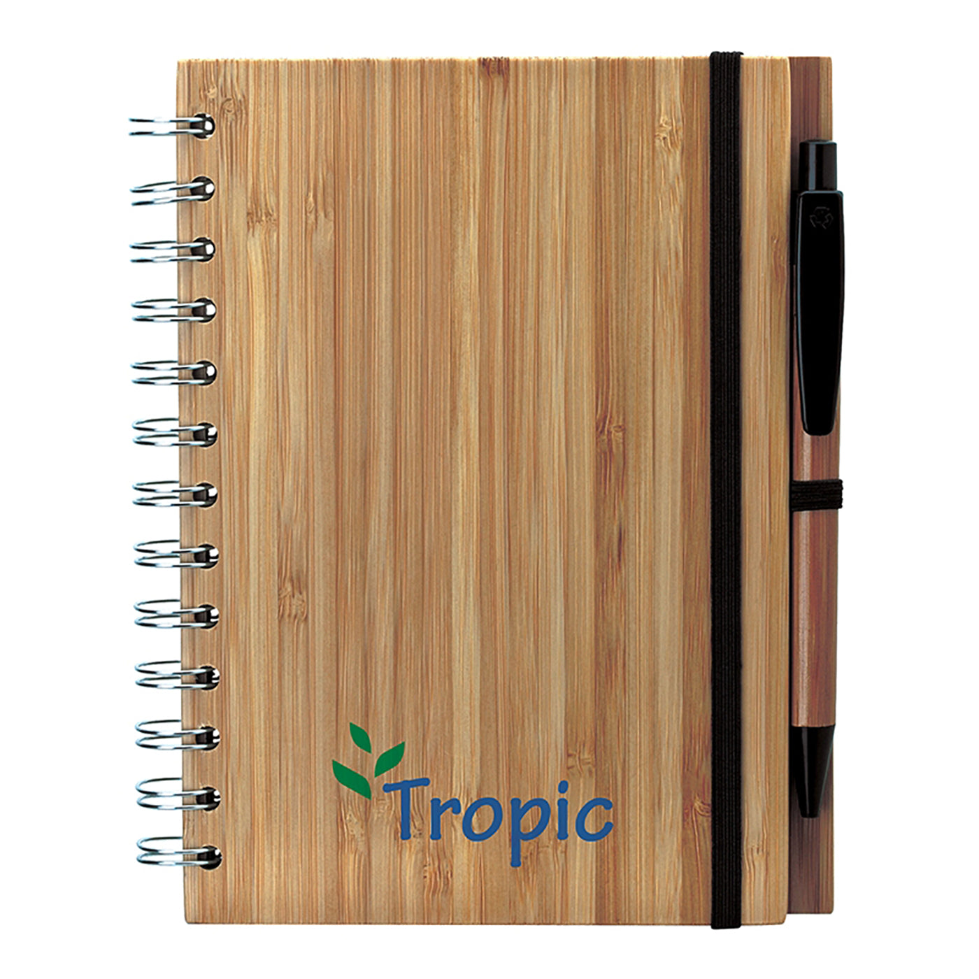 Bamboo Spiral Notebook with Pen - KP2433