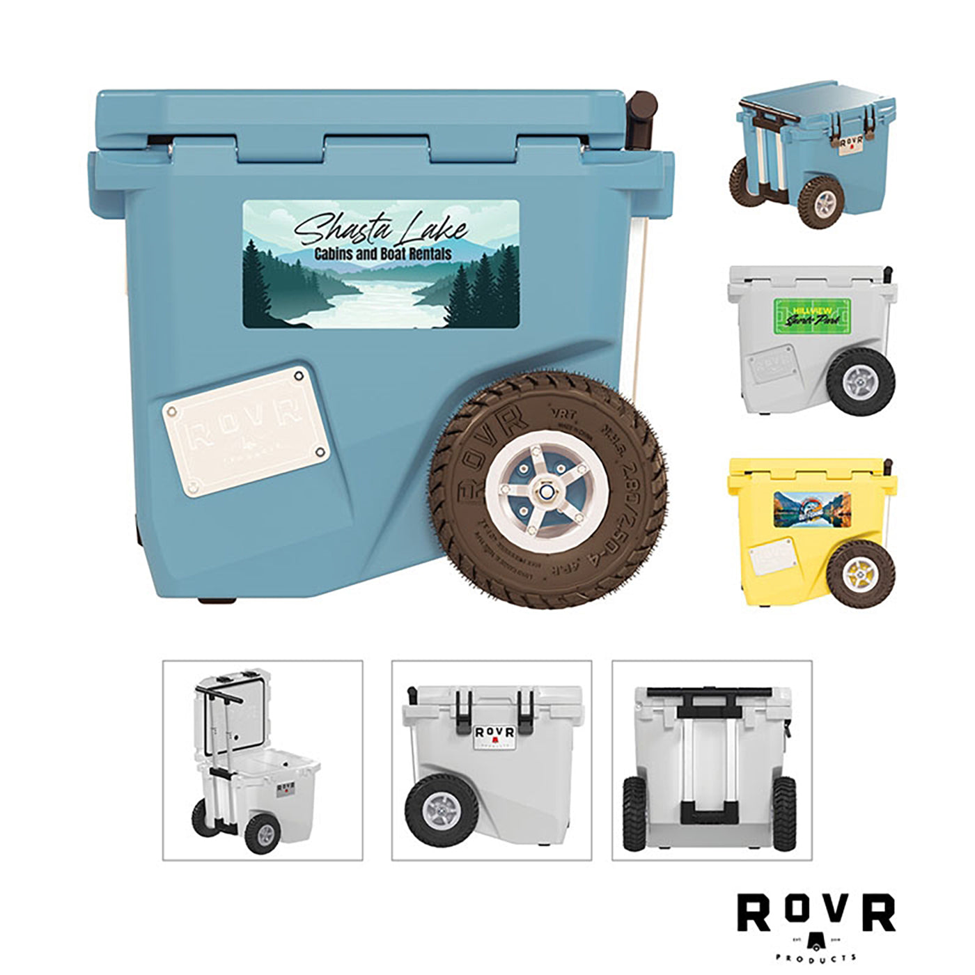 Custom RollR® 45qt Wheeled Hard Cooler | Full Color Vinyl – Promotional ...