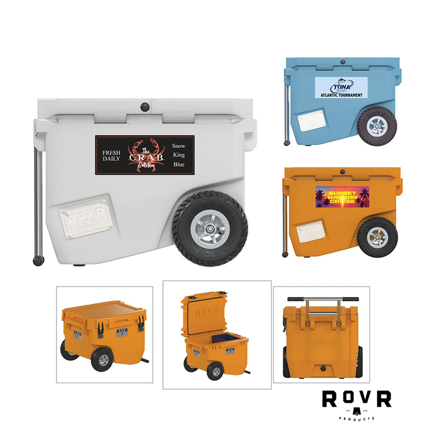 RollR® 60qt Wheeled Hard Cooler