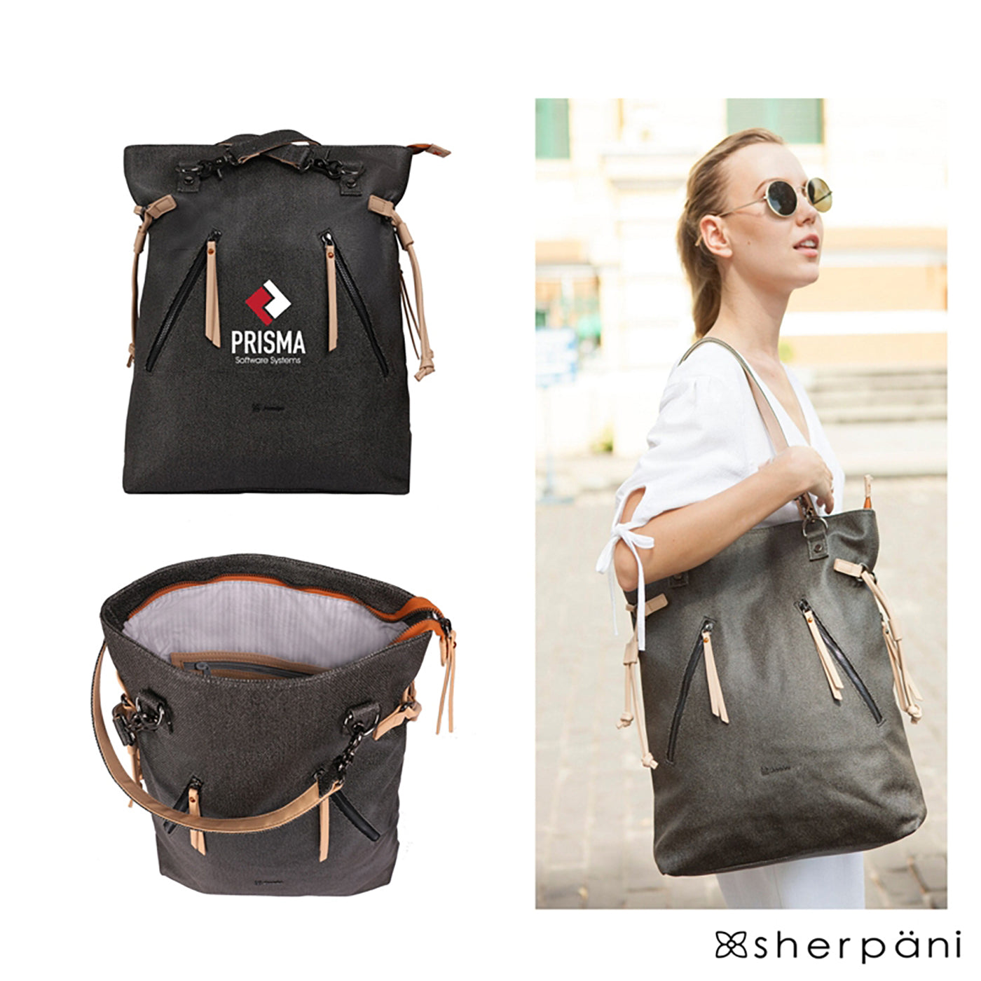 Custom Canvas Convertible Backpack Tote | Full Color Imprint ...