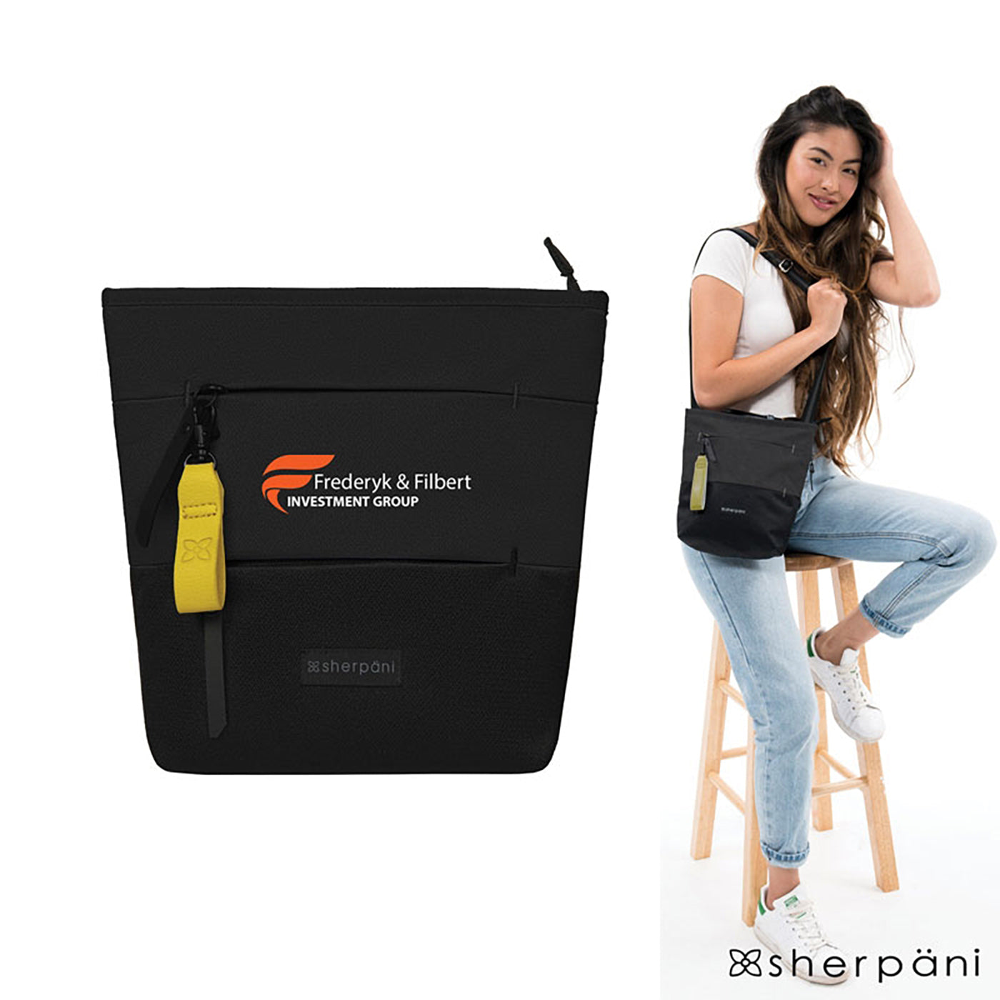 RPET Crossbody Handbag with Organizer Pockets