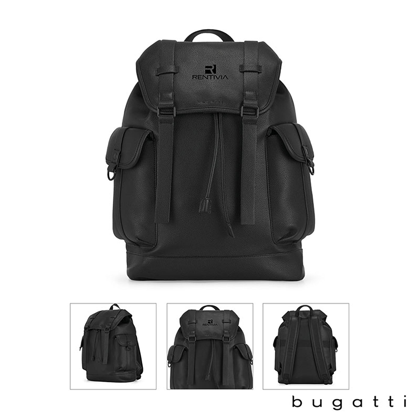 Pebble Grain Vegan Leather Laptop Backpack