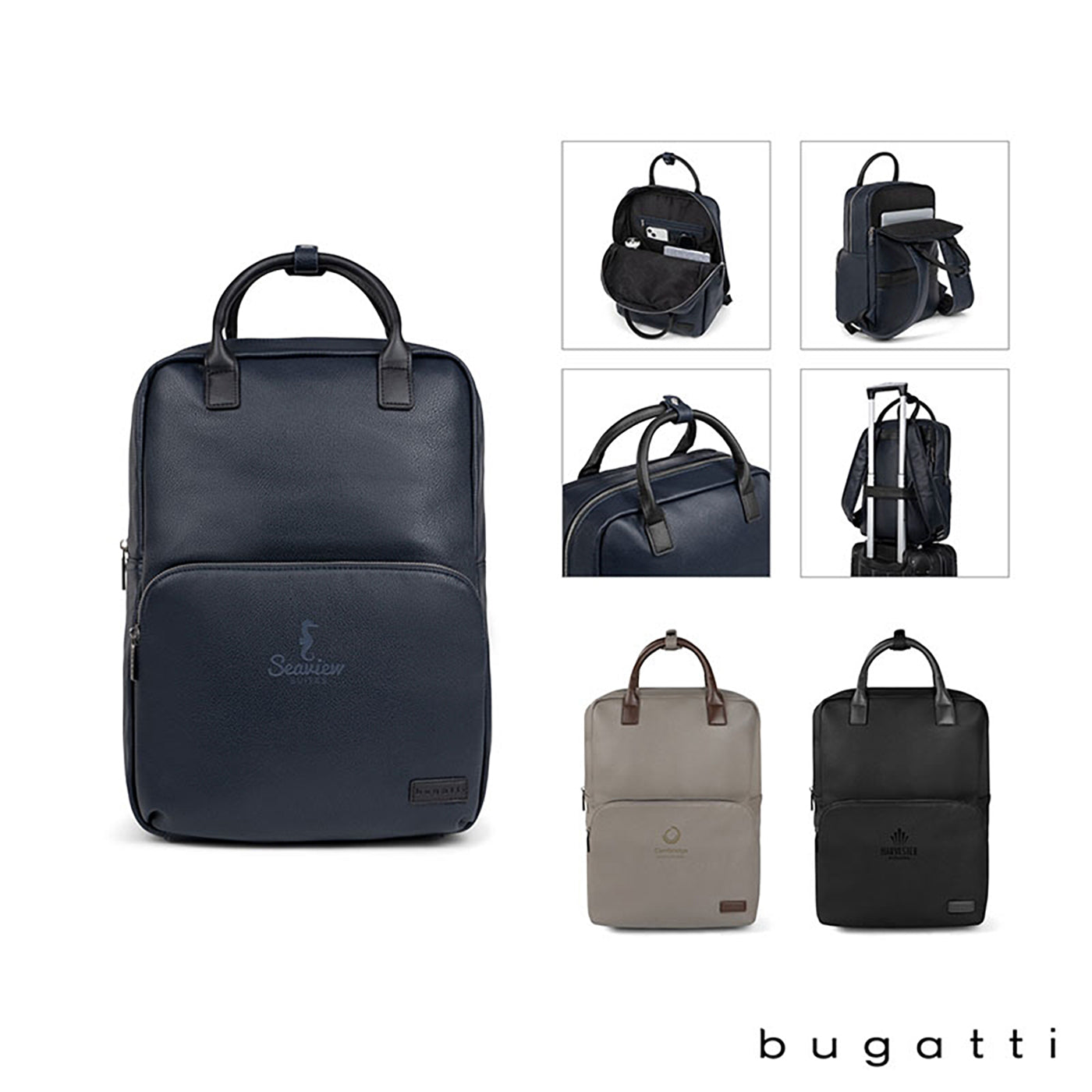 Convertible Pebble Grain Laptop Backpack