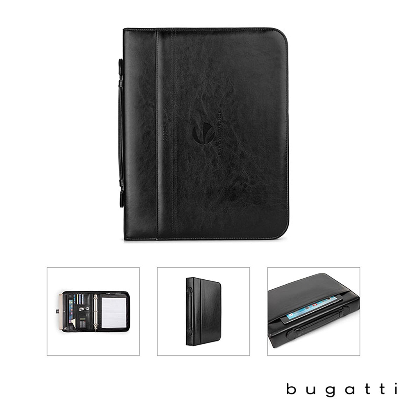 Vegan Leather 2-Inch Ring Binder Padfolio