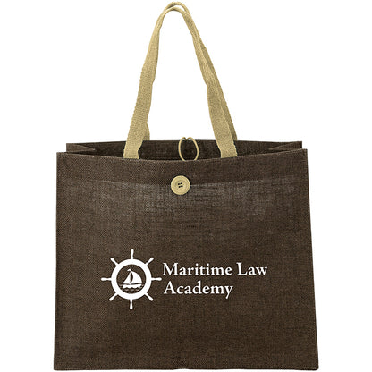 Large Jute Tote with 6-Inch Gusset - KT0700K