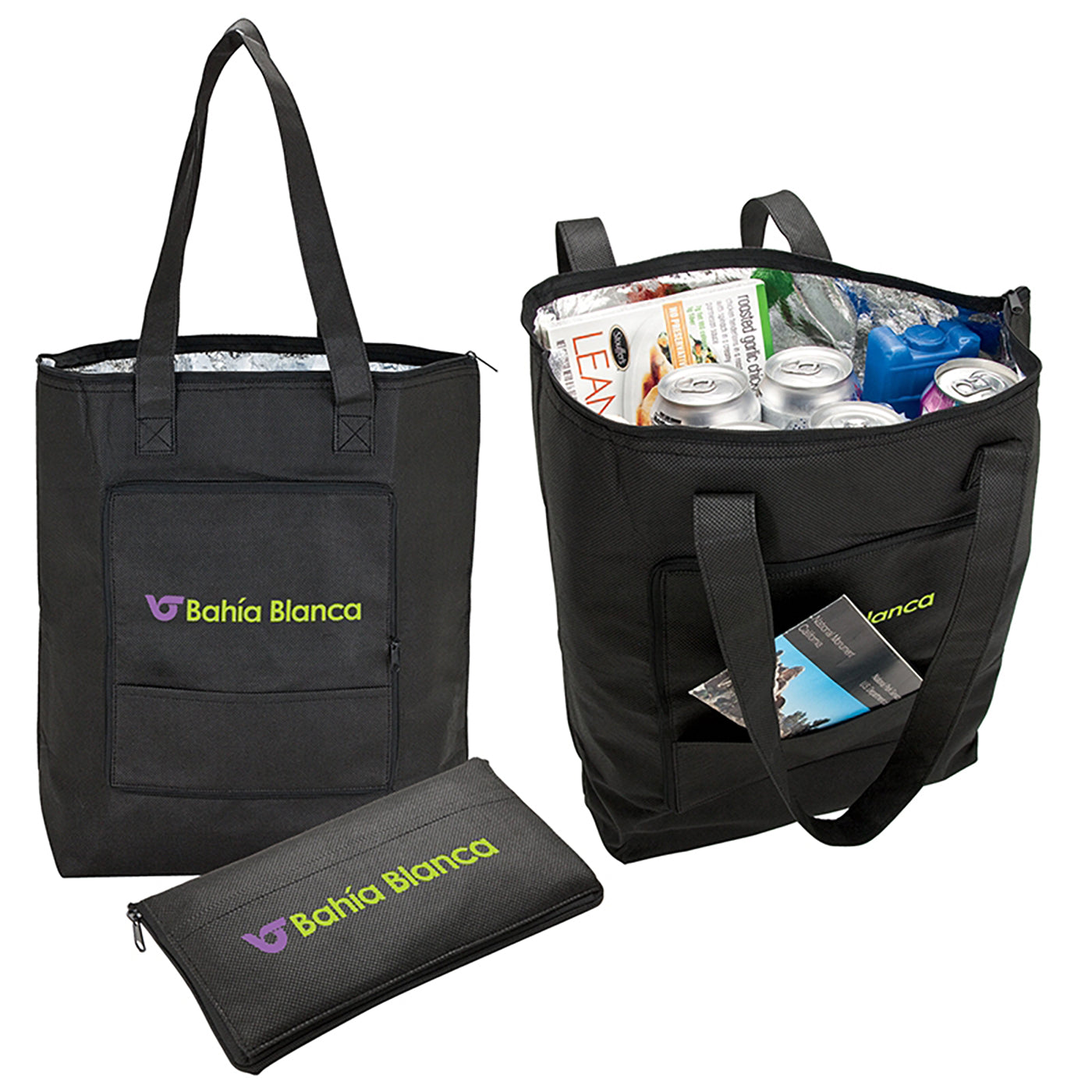 Foil-Insulated Folding Cooler Tote
