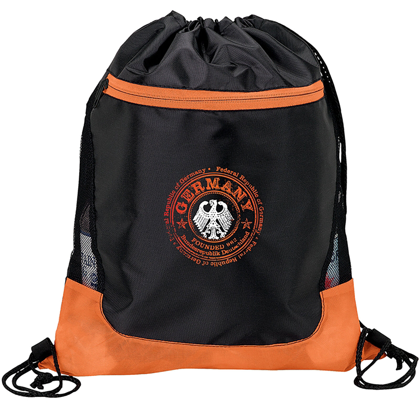 210D Poly Drawstring Backpack with Front Pocket - KT7312T